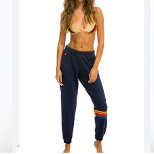 Aviator nation rainbow stitch sweatpants